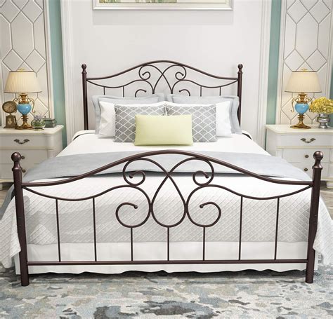 sturdy metal bed frame queen